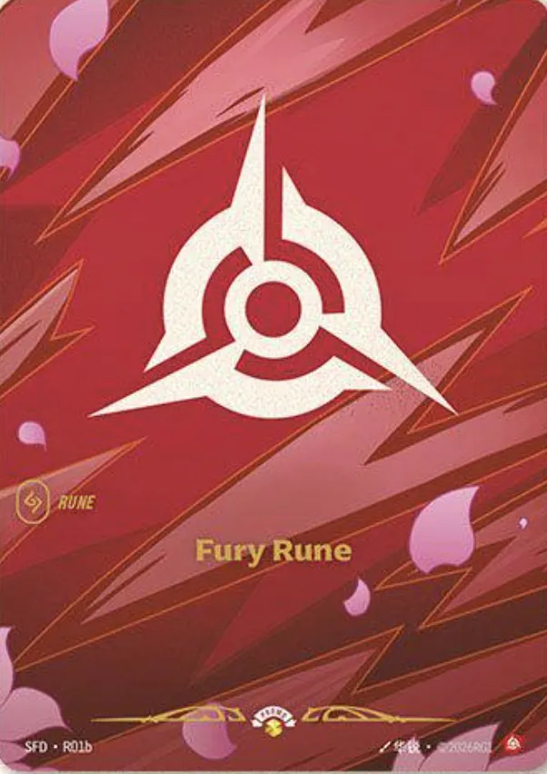 Fury Rune - SFD-R01b - Promotional Cards - Riftbound card
